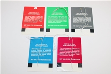 1999 Masters Tournament Working Pass Tickets - Mon & Tues, Friday-Sunday