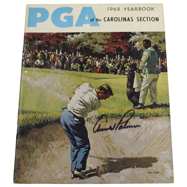 Arnold Palmer Signed 1968 PGA of the Carolinas Yearbook JSA ALOA