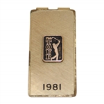 Bobby Clampetts Personal 1981 PGA Tour Member Money Clip/Badge