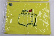 Two (2) 2006 Masters Tournament Embroidered Flags - Phil Mickelson Winner