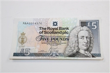Todd Hamilton Signed 2004 OPEN at Royal Troon Flag with Signed RBS Note JSA ALOA