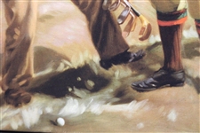 Freddie Tait and Caddie with Dog Canvas Giclée by Artist Henry Lorimer