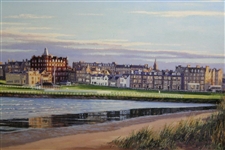 The Old Course St. Andrews Panoramic Print by Willington - Framed