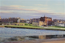 The Old Course St. Andrews Panoramic Print by Willington - Framed