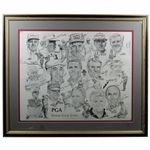 Multi-Signed PGA Senior Tour Stars Print - Framed JSA ALOA
