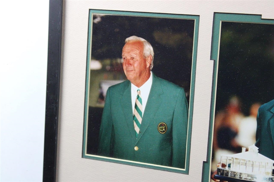Tiger, Palmer, Nicklaus, Couples & Mickelson Masters Champs in Jackets Display - Framed