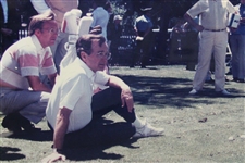 Doug Sanders on Driving Range with President Bush Watching Photo - Framed