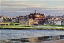 The Old Course St. Andrews Panoramic Print by Willington - Framed