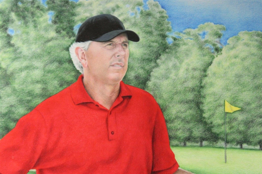 Hale Irwin Signed Major Wins Golf Bags Kathy Crosse Print - Framed JSA ALOA