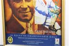 1997 'The Slammer & The Squire' World Golf Village Time Capsule Ceremony Poster - Framed