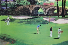 1988 Mark King 'Martin Lawrence Limited Editions 1989' Masters 11th Hole Green Print - Framed