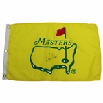 Ray Floyd Signed 1995 Masters Yellow with Green Logo Flag JSA ALOA