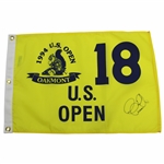 Ernie Els Signed 1994 US Open at Oakmont Yellow Screen Flag JSA ALOA