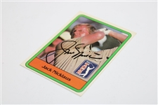 Jack Nicklaus Signed 1981 Donruss PGA Tour Golf Card - Rookie Card JSA ALOA