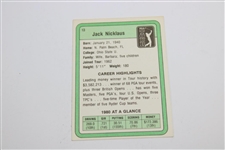 Jack Nicklaus Signed 1981 Donruss PGA Tour Golf Card - Rookie Card JSA ALOA