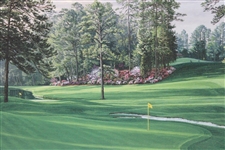Bobby Clampett's 1998 Masters Gift - Linda Hartough Signed Ltd Ed #6 Hole Juniper Canvas