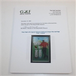 Vijay Singh Signed Augusta National Clubhouse & Major Wins Golf Bags Print - Framed JSA ALOA