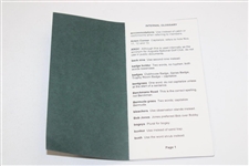 2002 Augusta National Golf Club and Masters Internal Glossary Booklet