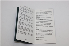 2002 Augusta National Golf Club and Masters Internal Glossary Booklet