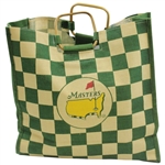 Masters Tournament Circle Logo Green/Tan Checkered Jute Bag