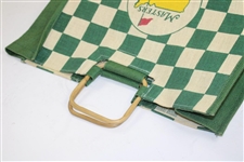 Masters Tournament Circle Logo Green/Tan Checkered Jute Bag