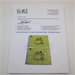 Two (2) 2006 Masters Tournament Embroidered Flags - Phil Mickelson Winner