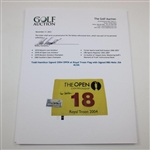Todd Hamilton Signed 2004 OPEN at Royal Troon Flag with Signed RBS Note JSA ALOA
