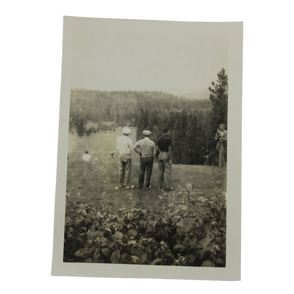 Ed Furgols 1947 Original Photo of Ben Hogan, George Payton, & Himself at Spokane Wa. - Aug. 10th