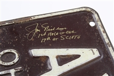 Palmer & Nicklaus Signed 1954 OHIO License Plate with Meaningful Inscriptions JSA ALOA