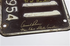 Palmer & Nicklaus Signed 1954 OHIO License Plate with Meaningful Inscriptions JSA ALOA