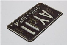 Palmer & Nicklaus Signed 1954 OHIO License Plate with Meaningful Inscriptions JSA ALOA