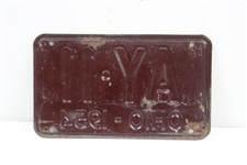 Palmer & Nicklaus Signed 1954 OHIO License Plate with Meaningful Inscriptions JSA ALOA