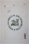 Dustin Johnson Signed 2022 US Open at The Country Club Embroidered Flag JSA ALOA