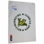 Brooks Koepka Signed 2022 US Open at The Country Club Embroidered Flag JSA ALOA
