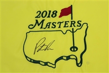 Patrick Reed Signed 2018 Masters Tournament Embroidered Flag JSA #V87392