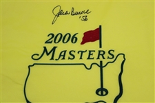 Jack Burke Signed 2006 Masters Tournament Embroidered Flag with '56' JSA #P94957