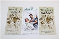 Three (3) Signed The Memorial Spectator Handbooks - Rawls & (x2) JSA ALOA