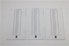 Three (3) Signed The Memorial Spectator Handbooks - Rawls & (x2) JSA ALOA