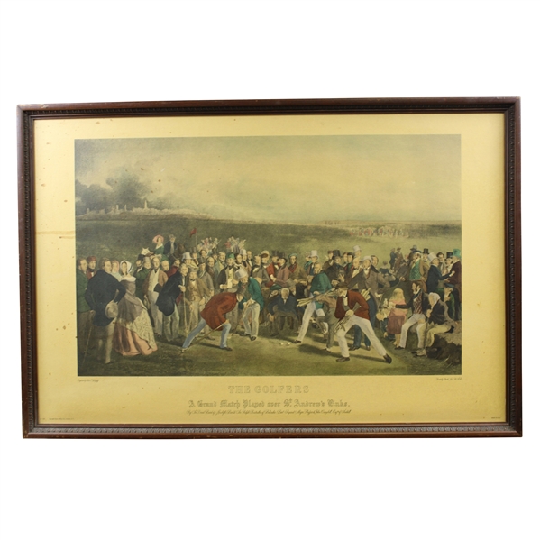 The Golfers Match Engraved by Wagstaffe Painted by Charles Lee No. 1322 Print - Framed