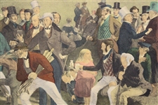 The Golfers Match Engraved by Wagstaffe Painted by Charles Lee No. 1322 Print - Framed