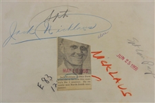 Jack Nicklaus Signed 1958 Trans-Mississippi Championship Photo JSA ALOA