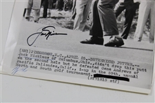 Jack Nicklaus Signed 1962 North & South Championship Photo JSA ALOA