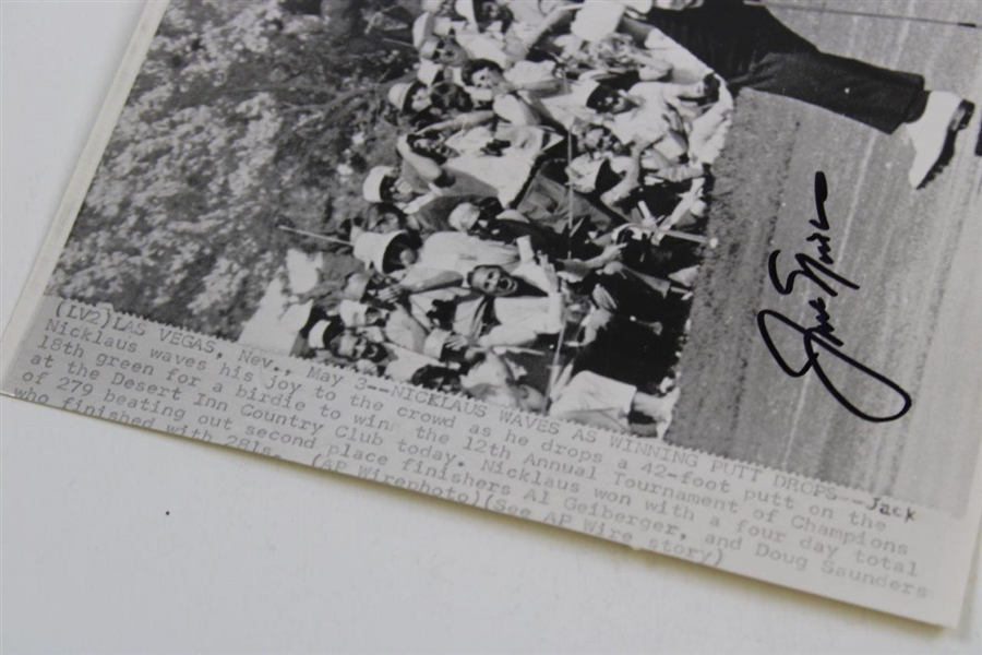 Jack Nicklaus Signed 1964 Tournament of Champions Photo JSA ALOA