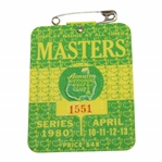 1980 Masters Tournament SERIES Badge #1551 - Seve Ballesteros Winner