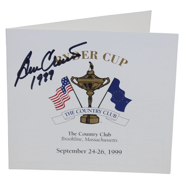 Ben Crenshaw Signed 1999 Ryder Cup at The Country Club Scorecard w/1999 JSA ALOA