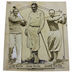 1926 "Famous Golfing Von Elm Brothers", Three Champions of Golf (Unique Photo-Art)