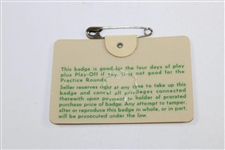 1967 Masters Tournament SERIES Badge #3015 - Gay Brewer Winner