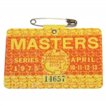 1975 Masters Tournament SERIES Badge #14657 - Jack Nicklaus 5th Masters Win