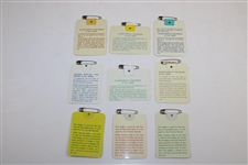 Nine (9) 1980's Masters Tournament SERIES Badges - 1980-1985 & 1987-1989