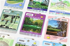 Nine (9) 2010's Masters Tournament SERIES Badges - 2010-2018 Phil & Jordan +